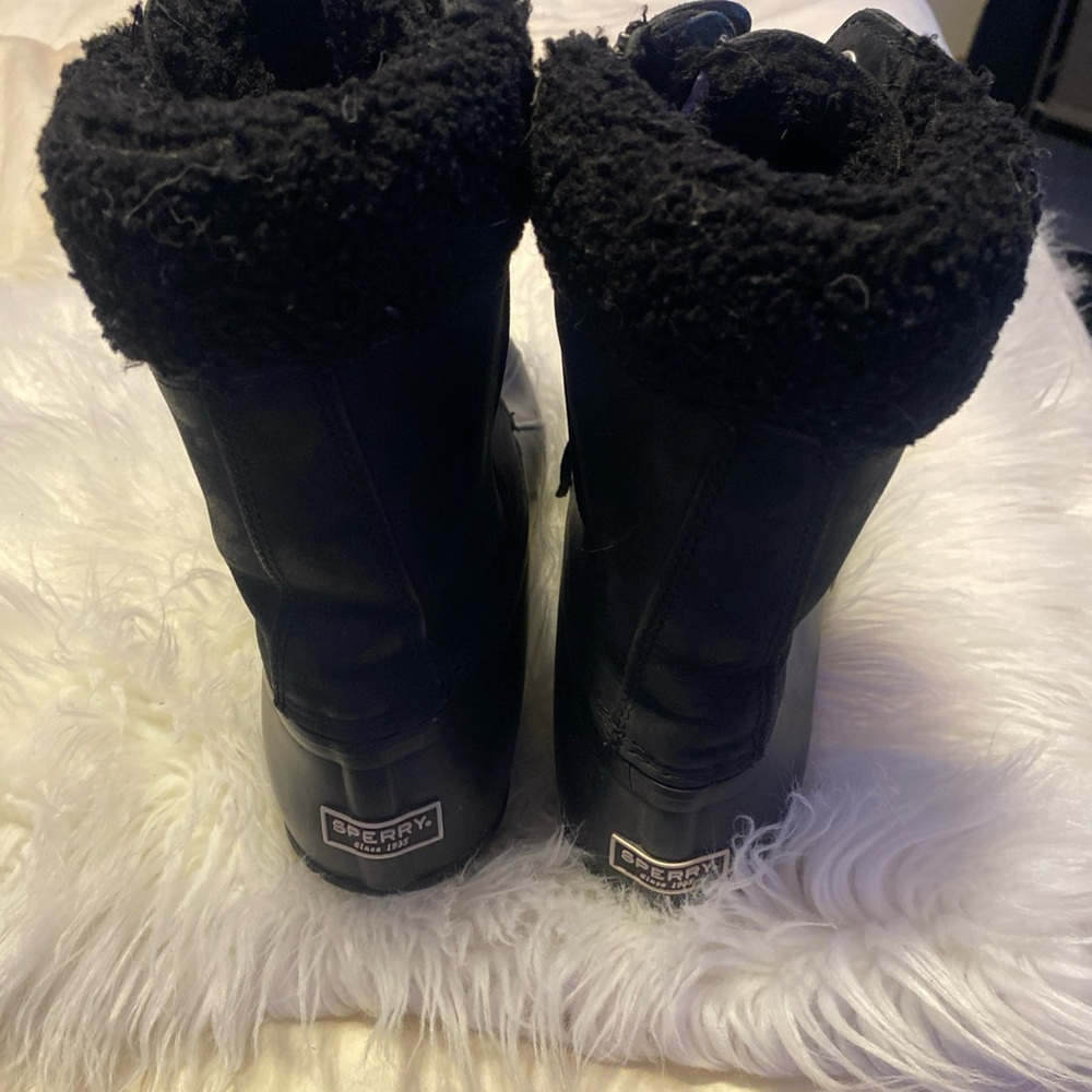 Sperry Women's Black Saltwater Winter (Duck) Boots. Size 9.5. Excellent Cond - Picture 8 of 16